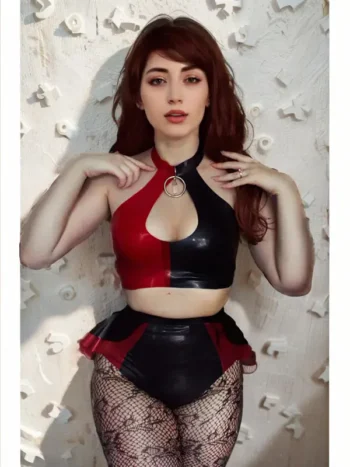 Harley Quinn Version Latex Bikini Set