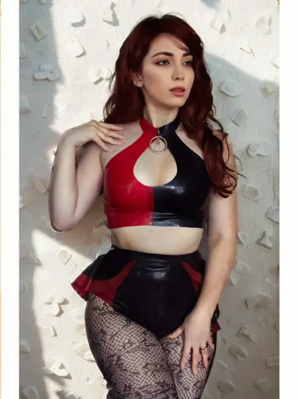 Harley Quinn Version Latex Bikini Set