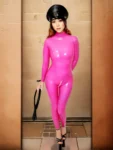 Catsuit combination latex PINK