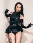 TIGHT LATEX MINI DRESS