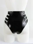 Latex High Waist Strap Detail Briefs