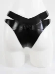 Latex Briefs With Cross Waistband And Bow