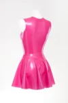 Very sexy latex fit-and-flare dress