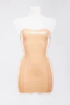 Latex strapless tube dress