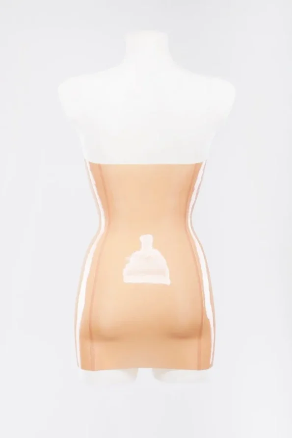 Latex strapless tube dress