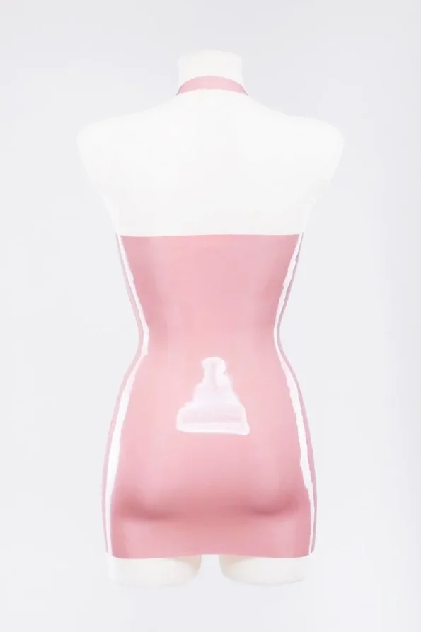 Light pink latex dress with molded cups