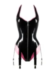 Latex halter bodysuit