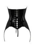 Contoured underbust latex corset