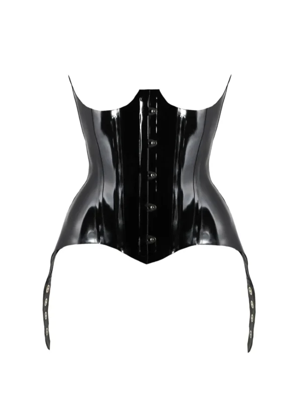 Contoured underbust latex corset