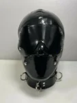 Latex Gimp Hood Open Eyes and Open Mouth