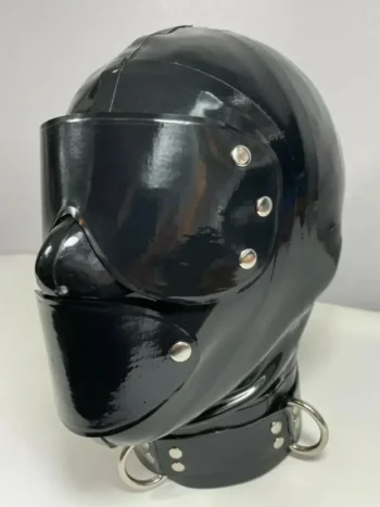 Latex Hood with Detachable Blindfold