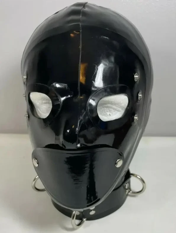 Latex Hood with Detachable Blindfold