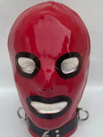 Latex Hood Contrast open eyes & open mouth