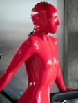 Red Detachable Latex Hood