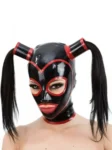 Latex cat mask with opened mouth