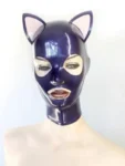 Latex Hood with Pigtails and Contrast Trim