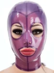 Latex Hood translucent colors with trim and zipper