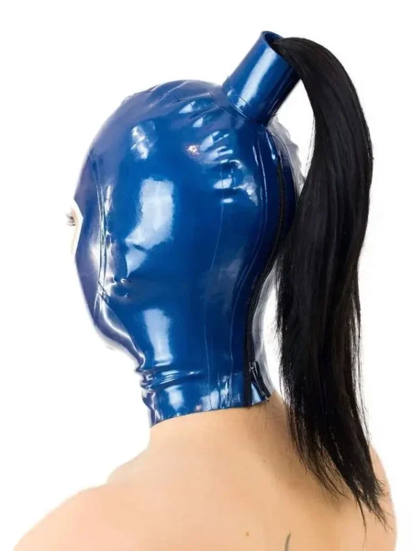 Latex Hood with Ponytail