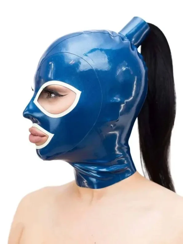 Latex Hood with Ponytail