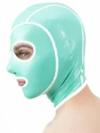 Latex Hood with Eyelashes contrast trim