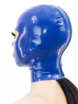 Latex Hood with Trim Eyes single color with zipper