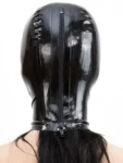 Latex Hood with Trim Eyes single color with zipper