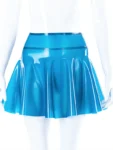 Snake Belt Latex Pencil Skirt With Full Back Zip