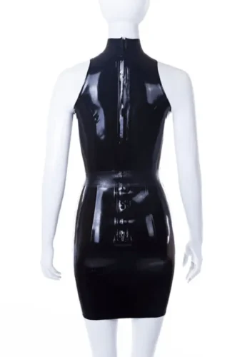 Laura Minidress With Snake Skin Textured Latex Belt