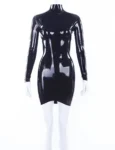 T Latex Mini Dress