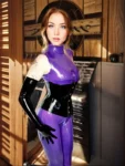 Catsuit combination latex rubber 3D Cup