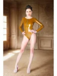 Gold Cutout Latex Swimsuit