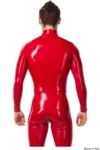 Latex Mens Round Neck Zip Front T-Shirt