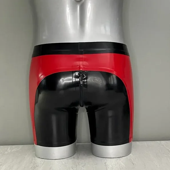 Latex Mens Hip Contrast Color Shorts