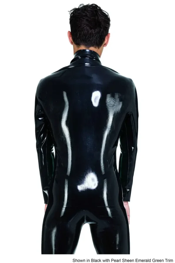 Latex Long-Sleeved High Neck Style Top