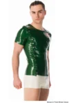 Latex Long-Sleeved High Neck Style Top