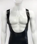 Latex Men's Lace-Up Muscle Vest