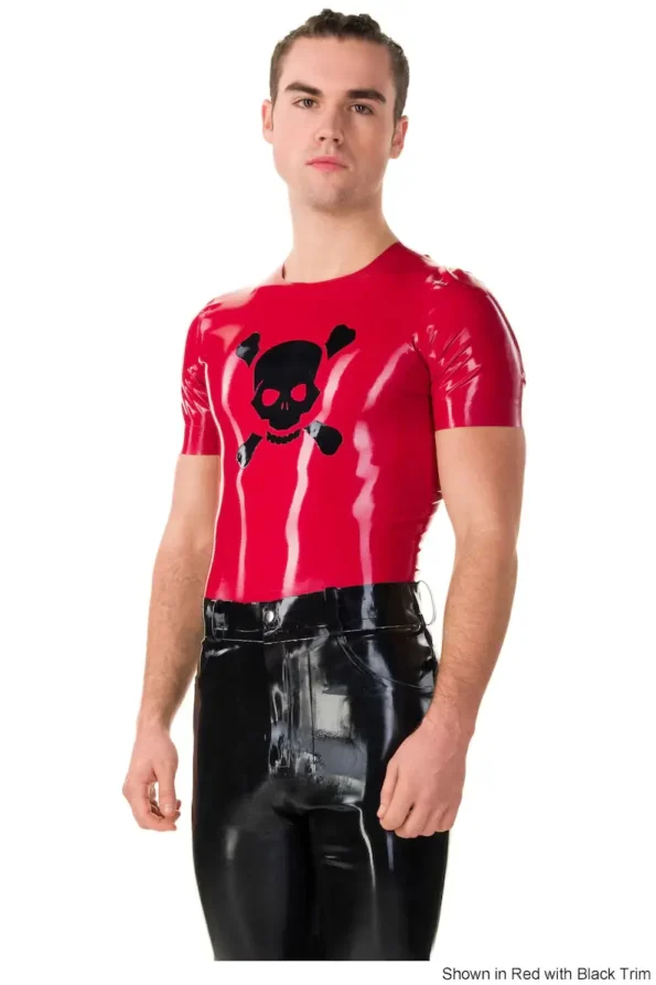 Mens Latex Death Head T-Shirt