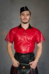 Latex Contrast Color Polo Shirt