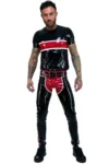 Latex Men's Contrast Color Small hip pocket Pant