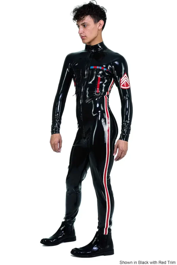 LATEX Men MILITARY Tight CATSUIT