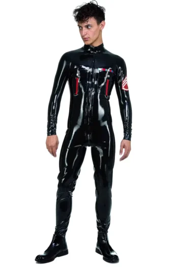 LATEX Men MILITARY Tight CATSUIT