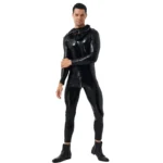 Men's Latex Two-Way Zip Catsuit