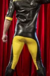 Latex Men's Contrast Color Small hip pocket Pant