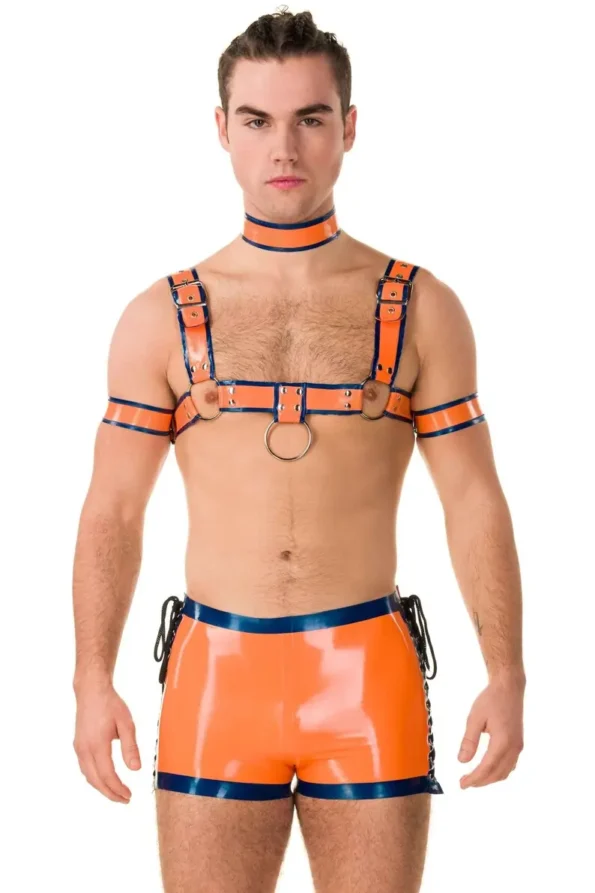 Latex Hollow O-Ring Chest Harness