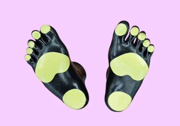 Latex Cat Paw Toed Five Finger Short Socks