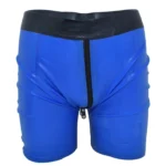 Latex Mens Crotch Zipper Shorts With Contrast Trim