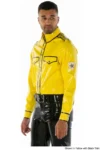 Latex Long Sleeves Detailed Trimming Uniform Shirt