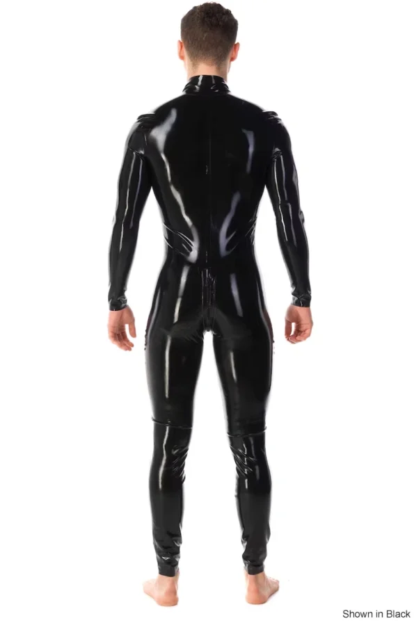 Men's Latex Two-Way Zip Catsuit