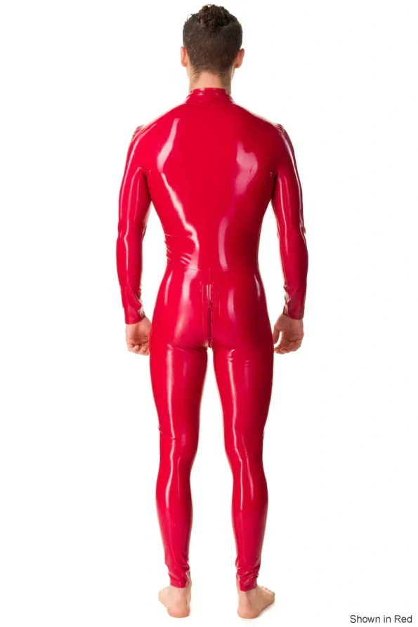 Men's Latex Two-Way Zip Catsuit