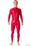 Men's Latex Two-Way Zip Catsuit